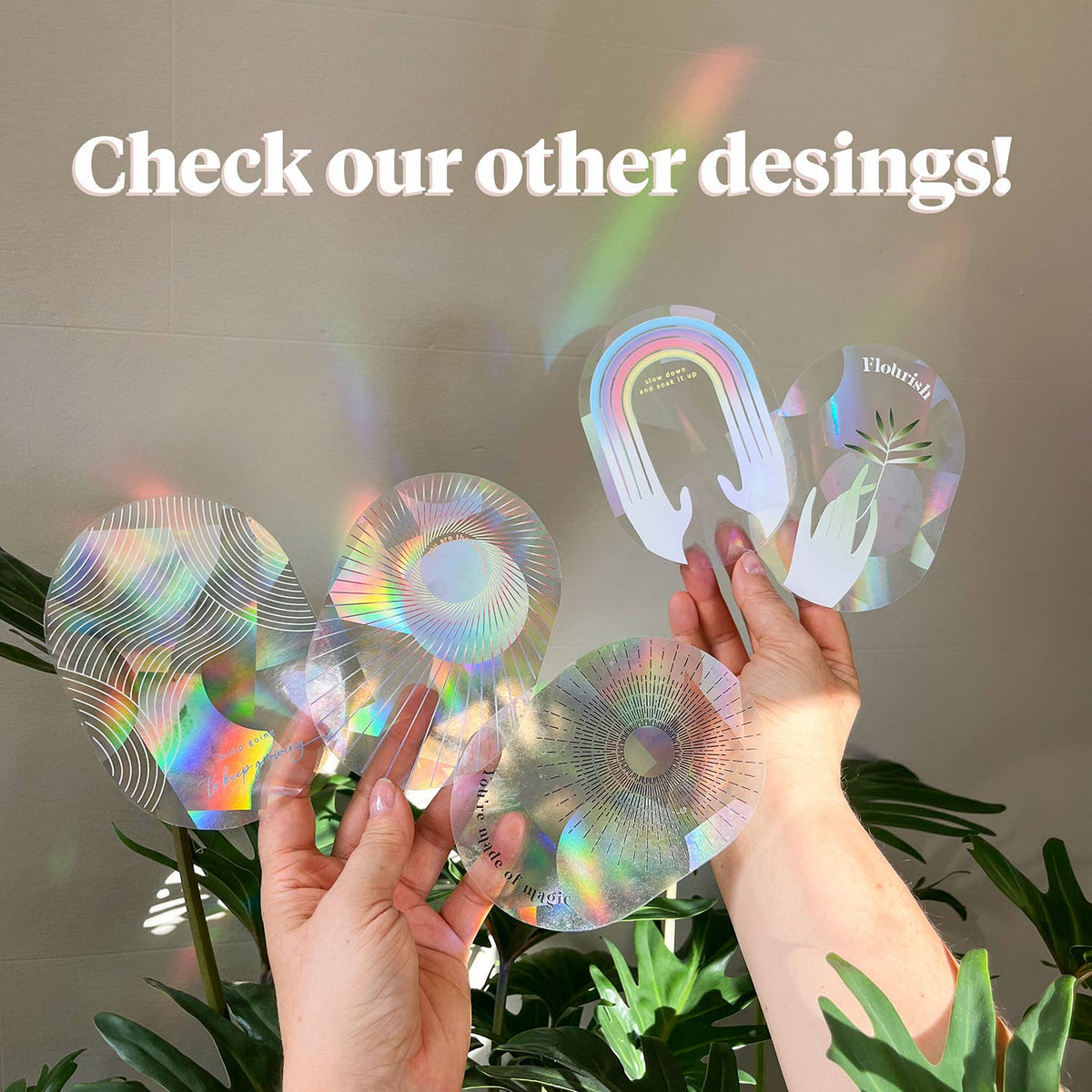 Irisierender Fenstersticker – Greenhouse Glow