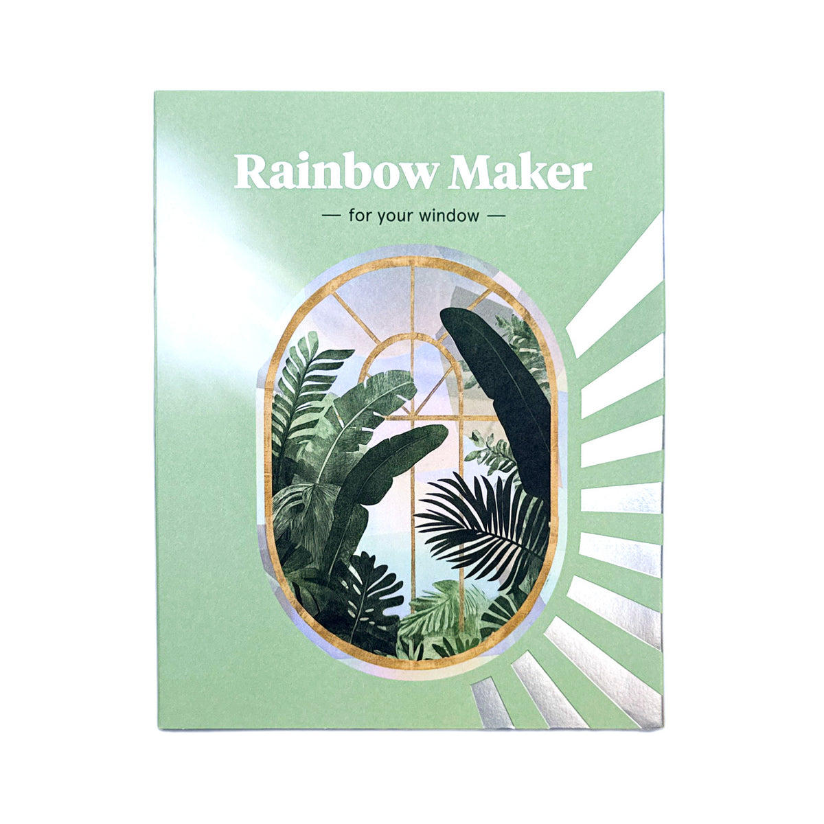 Botanopia-Fenstersticker Greenhouse Glow in grüner Verpackung auf weißem Hintergrund.