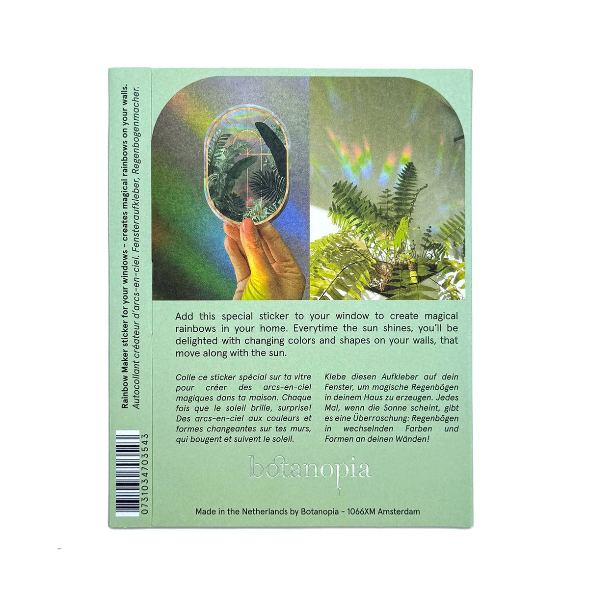 Irisierender Fenstersticker – Greenhouse Glow