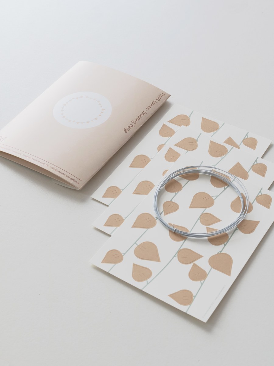 TWIG Blushing Beige – Papierkranz zum Gestalten